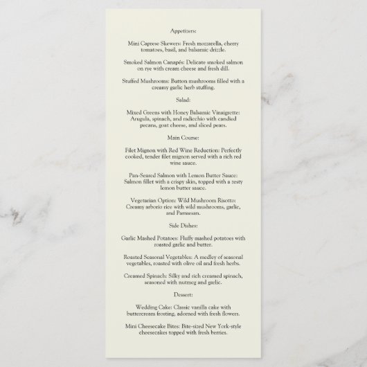  bladmotief menu (Achterkant)