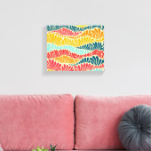 bladmozaïek canvas afdruk (Insitu (Woonkamer))