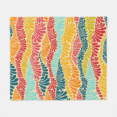 bladmozaïek fleece deken (Voorkant (Horizontaal))