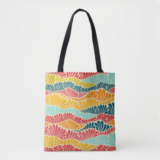 bladmozaïek tote bag (Voorkant)