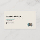 Bladmuziek - accordeondocent visitekaartje (Achterkant)