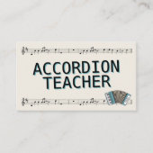 Bladmuziek - accordeondocent visitekaartje (Voorkant)