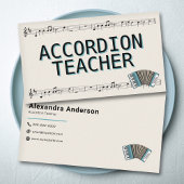 Bladmuziek - accordeondocent visitekaartje