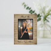 Bladmuziek Afstuderen Bedankt- Post Kaart (Staand voorkant)