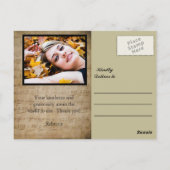 Bladmuziek Afstuderen Bedankt- Post Kaart (Achterkant)