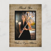 Bladmuziek Afstuderen Bedankt- Post Kaart (Voorkant)