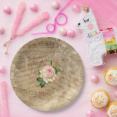  Bladmuziek Antiek Roos Papier Borden Papieren Bordje (Feest)