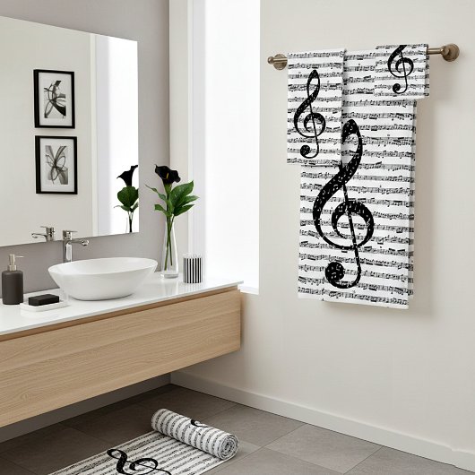 Bladmuziek Bad Handdoek