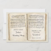  Bladmuziek Boekpagina Verjaardag Kaart (Voorkant)