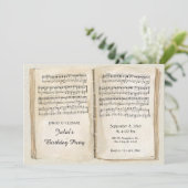  Bladmuziek Boekpagina Verjaardag Kaart (Staand voorkant)