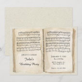  Bladmuziek Boekpagina Verjaardag Kaart (Voorkant / Achterkant)