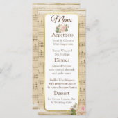  Bladmuziek Bruiloft Menu Kaart (Voorkant / Achterkant)