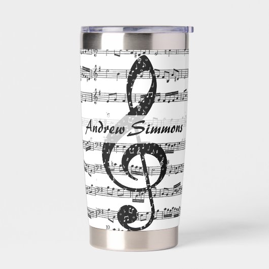 Bladmuziek gepersonaliseerd geïsoleerde drinkbeker (Links)