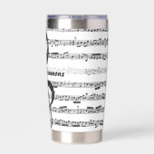 Bladmuziek gepersonaliseerd geïsoleerde drinkbeker (Achterkant)