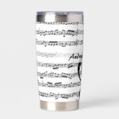 Bladmuziek gepersonaliseerd geïsoleerde drinkbeker (Voorkant)