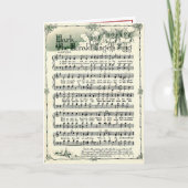  Bladmuziek Hark the Herald Angels Sing Feestdagen Kaart (Voorkant)