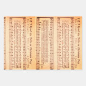 Bladmuziek Kerst Bells Piano Song Santa | Set Inpakpapier Vel (Voorkant 3)