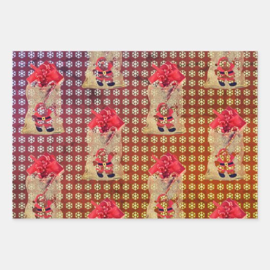 Bladmuziek Kerst Bells Piano Song Santa | Set Inpakpapier Vel (Voorkant 2)