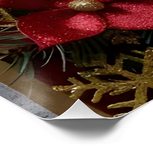 Bladmuziek Kerst Schrapen Boek Papier Perfect Poster (Hoek)