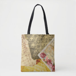 bladmuziek Musical Notes Canvas tas