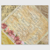 Bladmuziek Musical Notes Gift Wrap Cadeaupapier (Vlak)