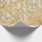 Bladmuziek Musical Notes Gift Wrap Cadeaupapier (Hoek)
