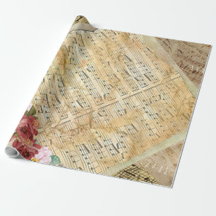  Bladmuziek Musical Notes Gift Wrap Cadeaupapier