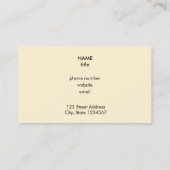 Bladmuziek Musical Notes Score Visitekaartje (Achterkant)