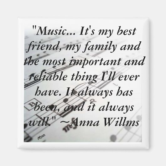 Bladmuziek, "Muziek... Het is mijn beste vriend, m Magneet (Voorkant)