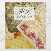  Bladmuziek Muzieknoten Piano Roos Wijn Etiket