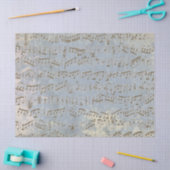  Bladmuziek Ouder Blauw Decoupage Song Tissuepapier (Craft)