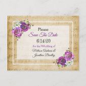 Bladmuziek Paarse Roos Het Briefkaart Datum opslaa (Voorkant)