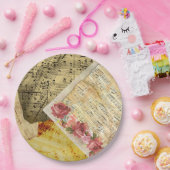  bladmuziek, pianomuziek papieren bordje (Feest)