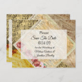  Bladmuziek & Roos De datum Briefkaart opslaan (Voorkant / Achterkant)