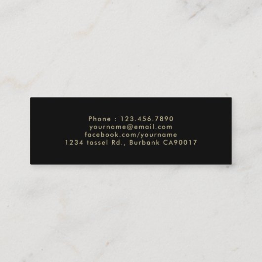 Bladmuziek Roze Afstuderen Naam Kaart invoegen Mini Visitekaartje (Achterkant)