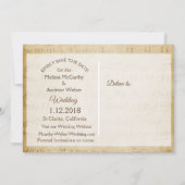 Bladmuziek Roze roos Bewaar de datum  Kaart (Achterkant)