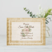 Bladmuziek Roze roos Bewaar de datum Uitnodiging (Staand voorkant)