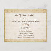 Bladmuziek Roze roos Save the Date Briefkaart (Achterkant)