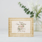 Bladmuziek Roze roos Save the Date Briefkaart (Staand voorkant)