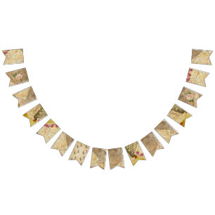 Bladmuziek Roze Rose Party Flag Banner