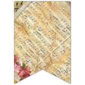  Bladmuziek Roze Rose Party Flag Banner (Eerste vlag)