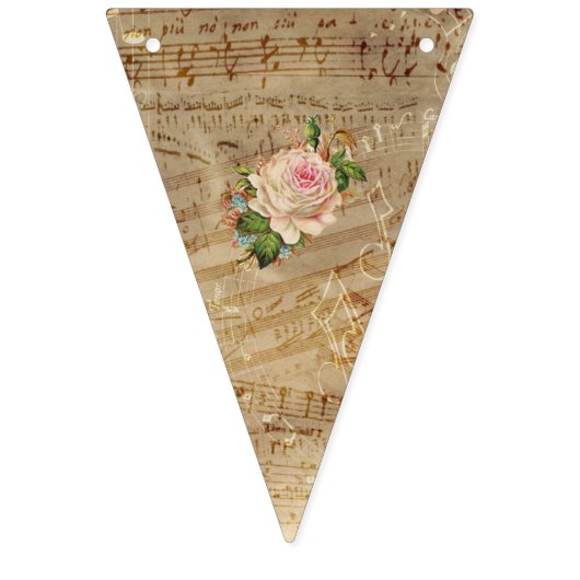  Bladmuziek Roze Rose Party Flag Banner (Tweede vlag)