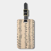  Bladmuziek Score Opmerkingen Bagagelabel (Voorkant verticaal)