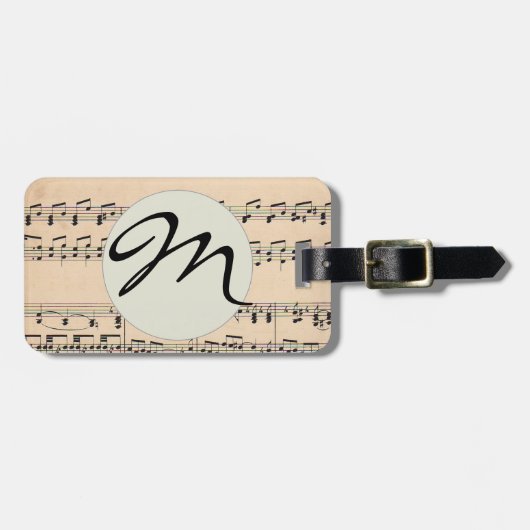  Bladmuziek Score Opmerkingen Bagagelabel (Voorkant horizontaal)