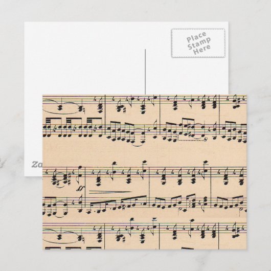  Bladmuziek Score Opmerkingen Briefkaart (Voorkant / Achterkant)