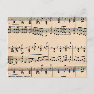 Bladmuziek Score Opmerkingen Briefkaart