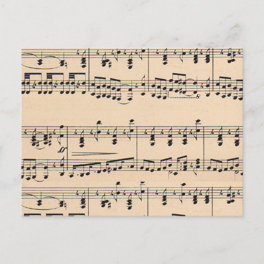  Bladmuziek Score Opmerkingen Briefkaart (Voorkant)