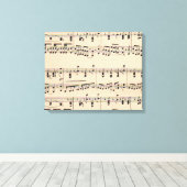  Bladmuziek Score Opmerkingen Canvas Afdruk (Insitu (Houten vloer))