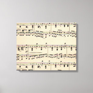 Bladmuziek Score Opmerkingen Canvas Afdruk