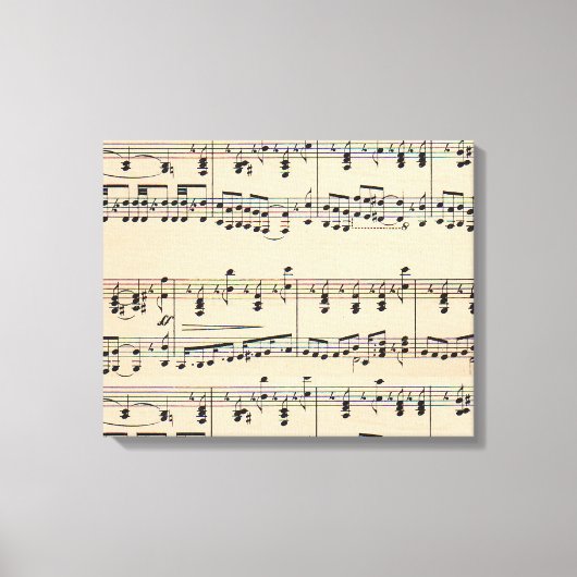  Bladmuziek Score Opmerkingen Canvas Afdruk (Voorkant)